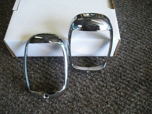New replacement pair of tail lights bezels for the 1937 &amp; 1938 chevrolet,s !