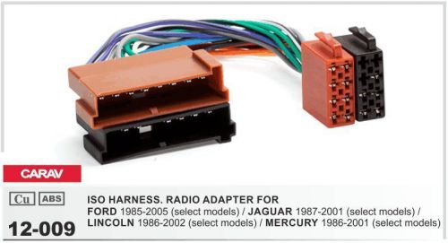 Carav 12-009 iso harness adapter for car audio ford, jaguar, lincoln, mercury