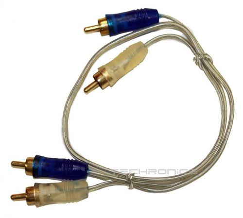 Scosche 1.5&#039; foot rca amp clear car audio amplifier inter connect signal cable