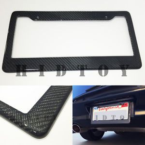 1pc jdm style 100% real carbon fiber license plate frame holder #ht38 front/rear