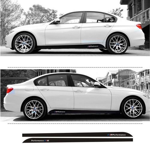 2.15m racing stripes m performance side skirt decal sticker for bmw 4 5 series