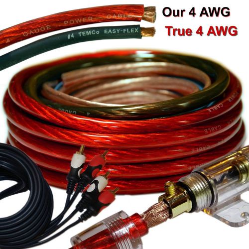 3000w oversize 4 gauge amp install wiring kit 4 awg amplifier installation cable