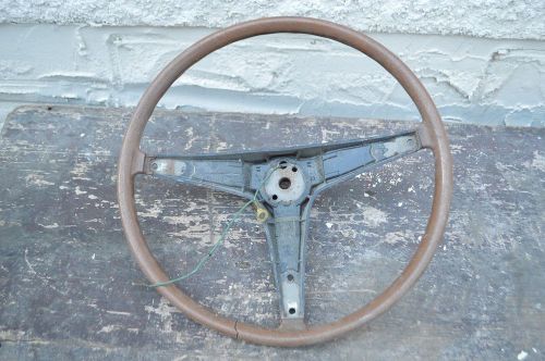 Vtg wood grain steering wheel auto rat rod hot restore chevy ford dodge truck ca