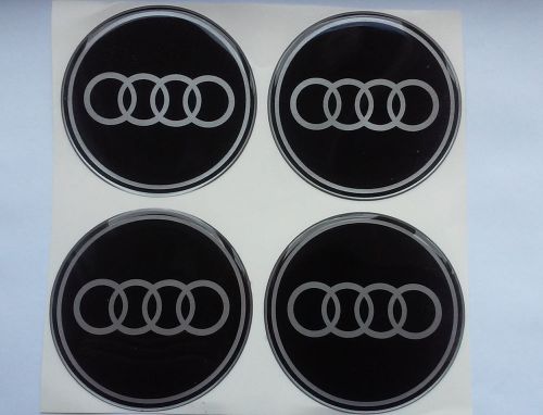 Audi emblem 70 mm wheel center cap sticker logo badge wheel trim silicone gel 2