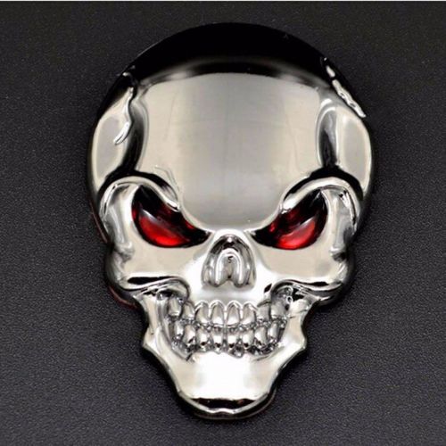 Metal emblem badge decals 3d skull bone sticker