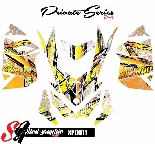 Ski-doo xp mxz snowmobile sled wrap graphics sticker decal kit 2008-2013 xp0011
