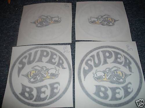 1968 1969 1970 dodge super bee quarter panel decals pr