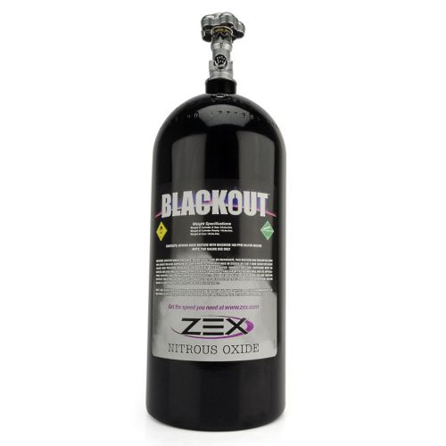 Zex 82340b 10 lb. nitrous bottle black w/ ultra high flow valve