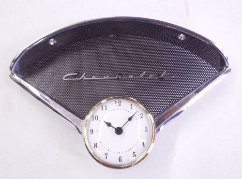 1955 1956  chevy  speaker bezel assembly - chevrolet emblem &amp; new clock #3