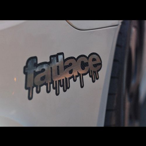 Fatlace performance racing sport 3m hologram carbon vinyl sticker decal sign jdm