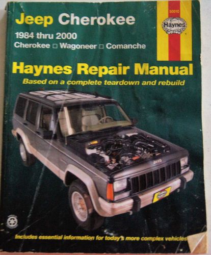Haynes repair manual 50010 fits 1984-2000 jeeppic cherokee wagoneer comanche