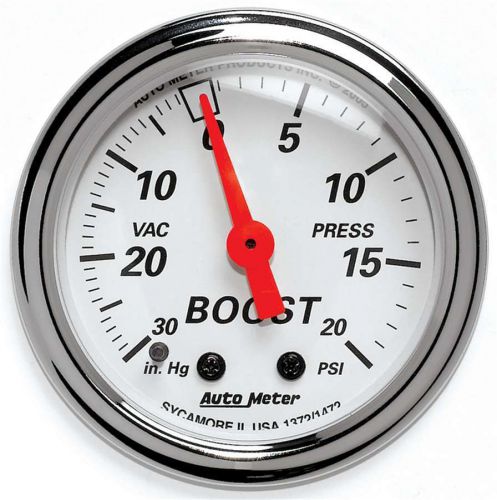 Auto meter 1372 artic white boost/vacuum gauge