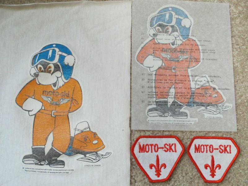 Moto-ski cloth patches and iron ons