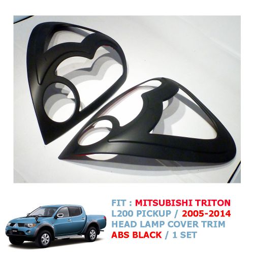 Fit for mitsubishi 05 06 - 14 triton l200 tail lamp cover trim black set ute