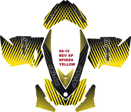 Ski doo snowmobile  sticker decal wrap kit  rev,xp, xr,xs,xm  03-16 spikes basic