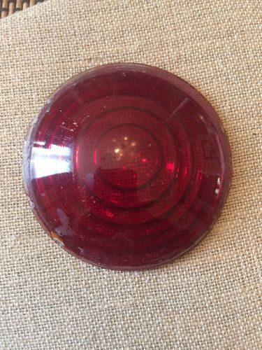 Vintage red glass 3 inch tail light lens