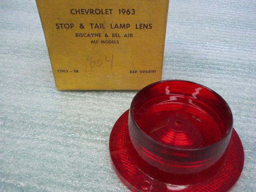 1963 chevrolet belair biscayne nos glowbrite tail light lens