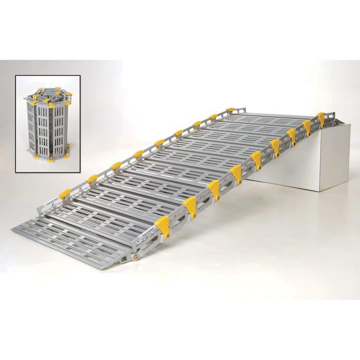 Roll-a-ramp roll-away ramp-up to 38in rise 875-lb cap 10ftl x 30inw #a13009a19