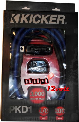 Kicker pkd1 p-series 1/0 gauge 2-channel dual amp full-spec power wiring kit