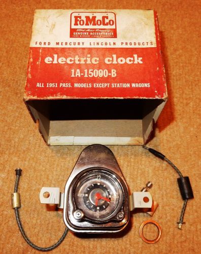 1951 ford mainline styline custom nos electric clock 1a-15000-b