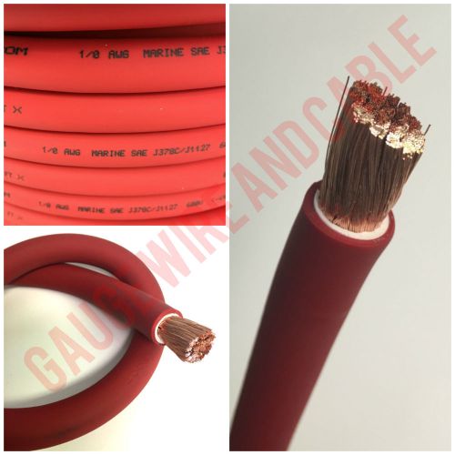 1/0 awg (0 gauge) battery cable red premium pure copper power wire made in usa