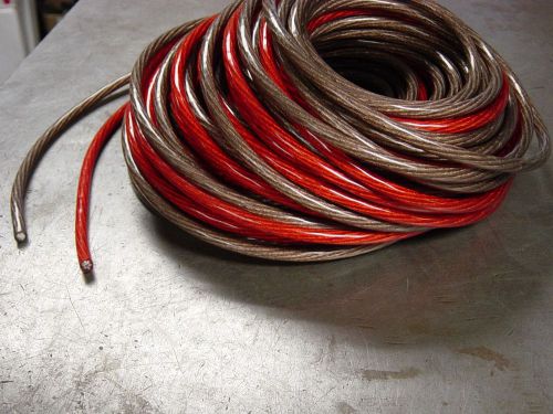 8 guage audio ground wire cable 50ft. red and 50ft brown