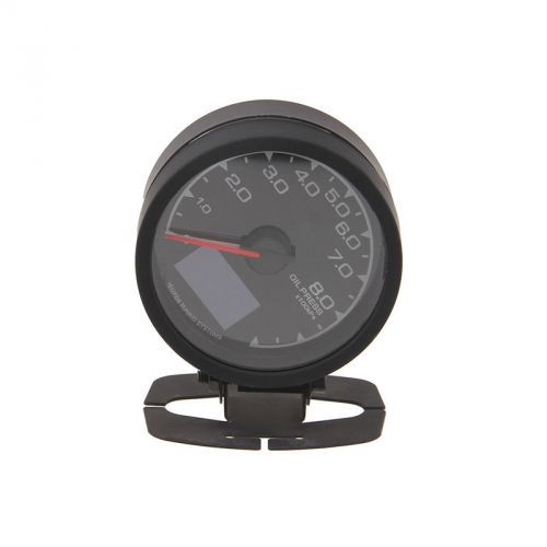 60mm / 2.36&#034; adjustable 7-color car suv oil pressure press meter pointer gauge#