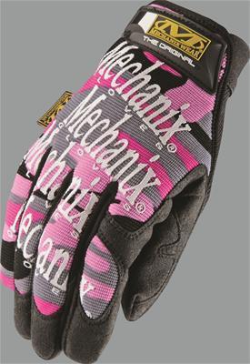 Gloves original pink camo large single layer black pink purple gray camo pair