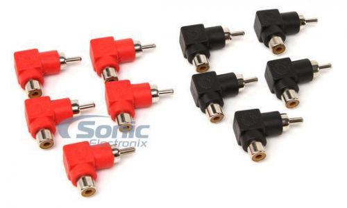 Install bay rcamra-10 rca barrel connector mini right angle (10 pack)