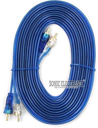 New! hitron rca17 blue 17 ft. 2-channel rca audio interconnect cable
