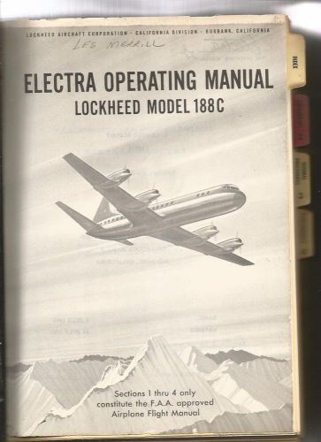 Original 1959 electra operating flight manual lockheed l-188c airline pilot