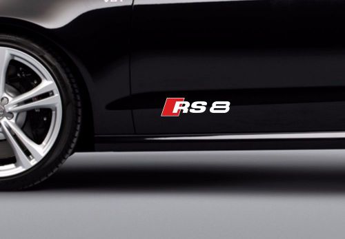 2x audi rs 8 vinyl body decal sticker sport racing emblem logo premium quality