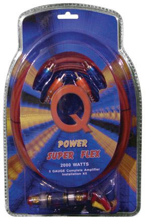 8 gauge amp kit super flex qpower 8gampkitsflex wire