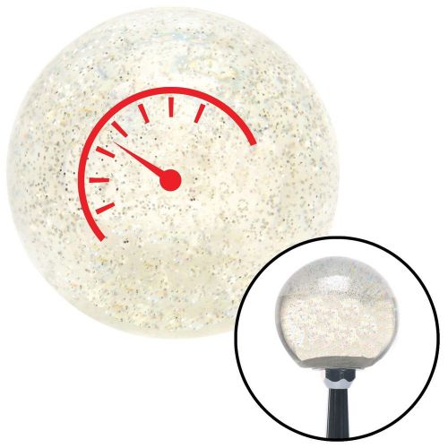 Red instrument gauge clear metal flake shift knob with m16 x 1.5 insert model a