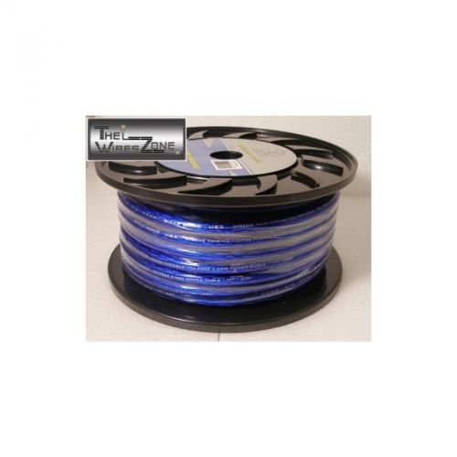 Bullz audio bpp4.80bl high performance blue 4 gauge 80&#039; feet power cable wire