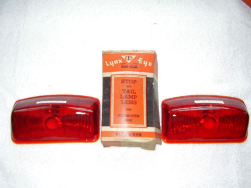 1942-45 nos plymouth tail light lens