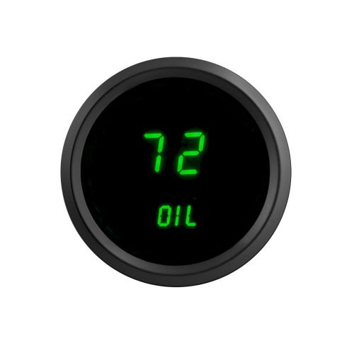 52mm 2 1/16&#034; green leds digital oil pressure gauge intellitronix sender warranty