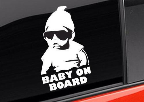 Baby on board vinyl decal (baby carlos from the hangover)