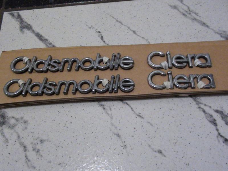 Oldsmobile cutlass ciera emblems original metal 5 1/2" and 2 3/4"