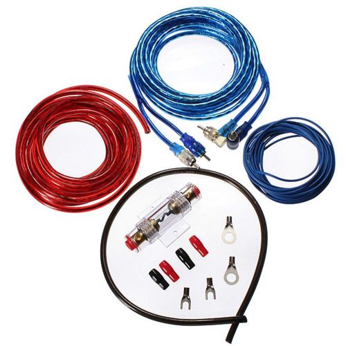 500w 8ga car audio subwoofer amplifier amp wiring fuse holder wire cable kit new