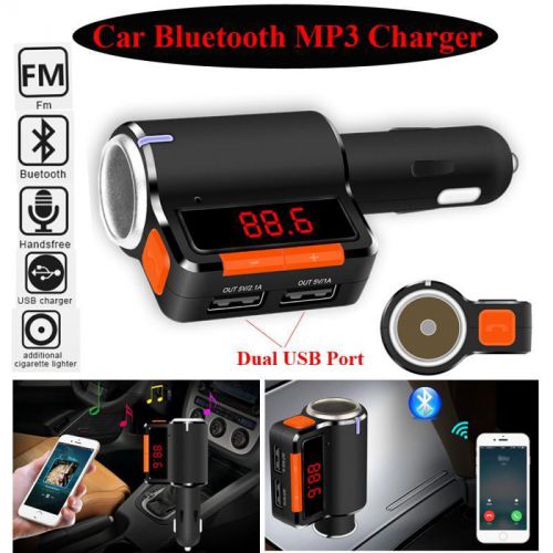 Bluetooth car fm transmitter wireless radio adapter 2 usb charger for iphone 6