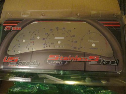 Us speedo ssf02b - ss gauge face kit with blue numbers 99-01 7.3 ford