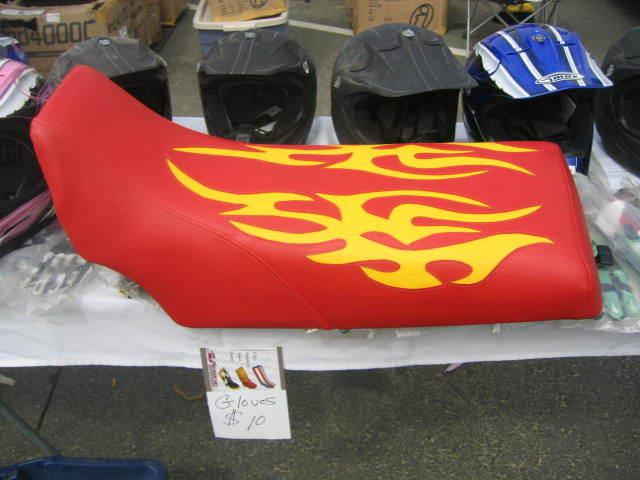 Yamaha banshee red yellow tribal seat cover  #ghg5989scblck6989
