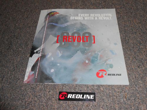 Vintage old snowmobile genuine redline revolt 800 brochure sno-pro racing ifs