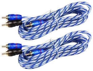(2) rockville rtr062 6 foot twisted pair rca cables split pin, 100% copper