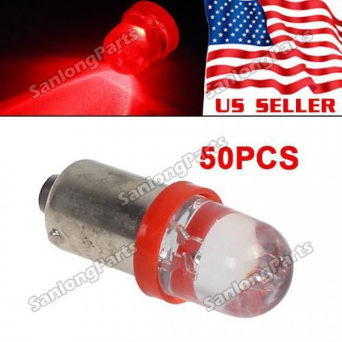 50pcs red ba9s led car light bulb gauge cluster instrument panel ash tray light
