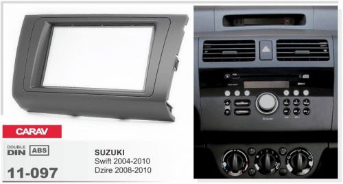 Carav 11-097 2-din car radio fascia dash kit frame suzuki swift 2004-2010 dzire